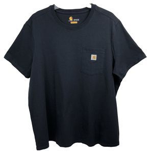Carhartt Pocket T Shirt Mens 1X Original Fit Short Sleeve Workwear Dark Blue